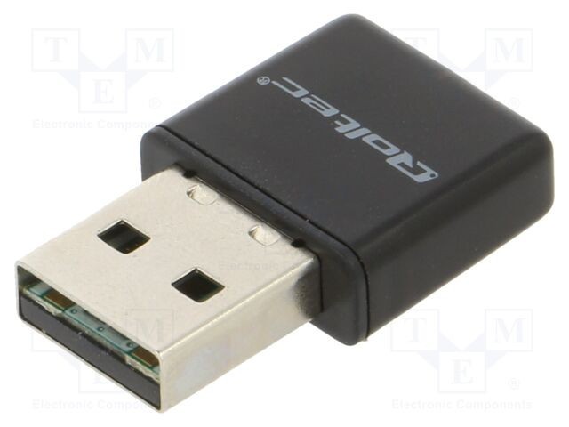 Card extensie rețea WiFi USB 2.0 QOLTEC, negru