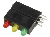 LED MENTOR 2,8mm 3 diode RGB roșu/verde/galben 20mA cod 1881.8721