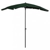 VidaXL Umbrelă de grădină cu st&acirc;lp, verde, 200x130 cm 315552