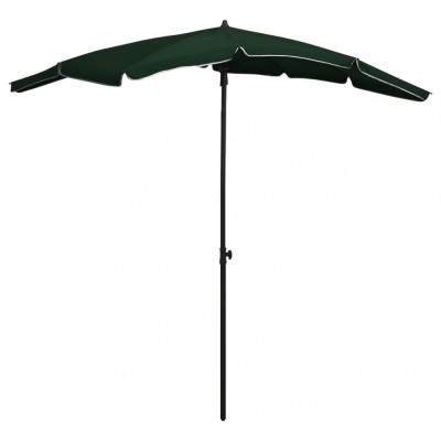 vidaXL Umbrelă de grădină cu st&amp;acirc;lp, verde, 200x130 cm 315552 foto