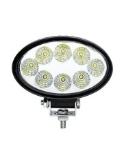 Proiector LED Auto Offroad Oval 24W/12V-24V, 1800 Lumeni, Flood Beam 90 grade