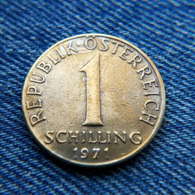 1p - 1 Schilling 1971 Austria foto