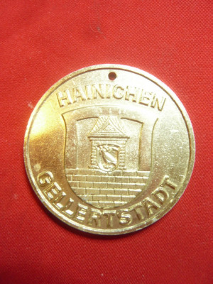 Placheta -Medalion -775 Ani infiintare oras Haineken Germania ,aluminiu ,d=4cm foto