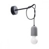 Lampă De Perete Neso Gri/Negru Pvc/Beton 1 Bec Neregulat Minimalist De Interior