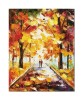 Tablou pictat manual, Vis implinit, stilizat 50x40cm ulei in cutit efect 3D,
