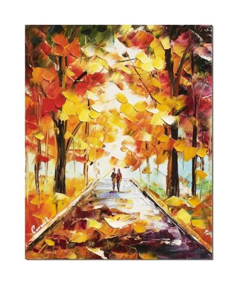 Tablou pictat manual, Vis implinit, stilizat 50x40cm ulei in cutit efect 3D, foto