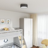 VidaXL Lămpi de tavan cu abajur stelar Negru &Oslash; 30 cm Țesătură E27