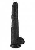 Dildouri mari - King Cock Penis cu Testicule 35 cm - culoare Negru