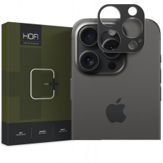 Folie de protectie camera Hofi Alucam Pro+ pentru Apple iPhone 15 Pro/15 Pro Max Negru