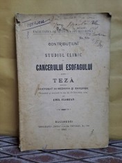 Contributii la studiul clinic al cancerului esofagului - Emilian Florin teza de doctorat foto