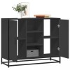 VidaXL Servantă, negru, 92x35x76 cm, lemn prelucrat