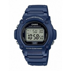Casio W-219H-2AVEF , Ceas Digital De Bărbați 48mm Cu Baterie Și Curea Din Cauciuc Albastru