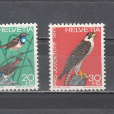 M2 TS6 1 - Timbre foarte vechi - Elvetia - pasari - pro juventute 1971