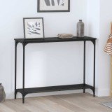 vidaXL Masă de consolă Stejar negru 101 x 30.5 x 75 cm Lemn compozit 883518