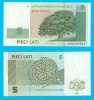 Letonia (Latvia) (p#53) 5 Lati 2009 UNC 'Stejar' serie: B 2672704 E