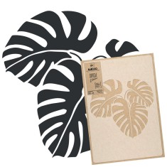 Șablon din plastic reutilizabil // FRUNZE DE MONSTERA - MARE (59x95cm)