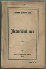 Generalul Alexandru Iarca / MEMORIALUL MEU (ww1), editie 1922 foto