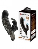 Prelungitor Penis Cuper 10 Moduri Vibratii, +4 cm, TPR, Negru