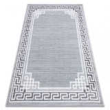 Covor MEFE modern 9096 Cadru, cheie greacă - structural două niveluri de l&acirc;nă gri , 140x190 cm