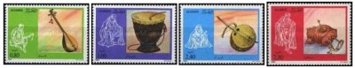 Algeria 1984 - Instrumente muzicale, serie neuzata foto