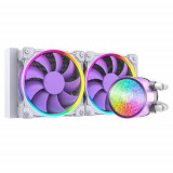 Cooler Procesor Cu Lichid ID-Cooling Pinkflow 240 Diamond Purple Iluminare aRGB, Alb