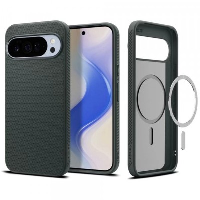 Husa MagSafe pentru Google Pixel 10 Pro XL, Spigen, Liquid Air, Verde foto