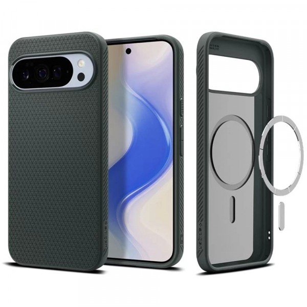 Husa MagSafe pentru Google Pixel 10 Pro XL, Spigen, Liquid Air, Verde