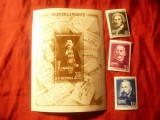 Serie Romania 1962 Personalitati 3 val. +Colita Caragiale la 50 Ani de la moarte, Nestampilat