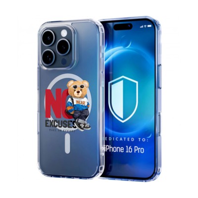 Husa pentru iphone 16 pro, atasare magnetica, magsafe, move forward, clear foto