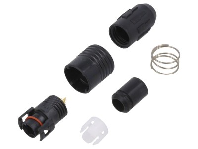 Conector circular HR30 push-pull 2A aurit 6 pini lipire foto