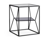 Cumpara ieftin Masuta otel negru sticla Hydra 40x40x50 cm