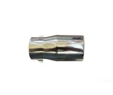Ornament Toba Universal Negru Crom ALM, 15cm, Inox, Prindere Surub, Tuning Auto Exterior