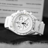 Cumpara ieftin CEAS SWATCH X OMEGA MISSION TO MOON Moonphase Snoopy White- Chronograf ! 2025