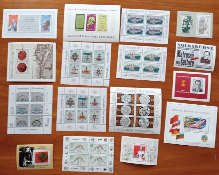 GERMANIA-DDR-&#039;&#039;Personalitat-Evenimente(3)&#039;&#039;-16 Colit3 dif-MNH nestamp.