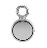 Magnet Neodim Oala D94mm 300kg cu 2 C&acirc;rlige Inelare, Prindere Dubla, Aluminiu Lucios, Magnetic Bucatarie Living Birou