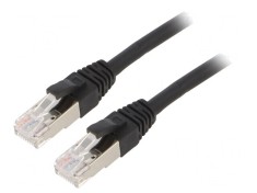 Patch Cord Ethernet Cat.6a S/FTP LSZH Negru 3m foto