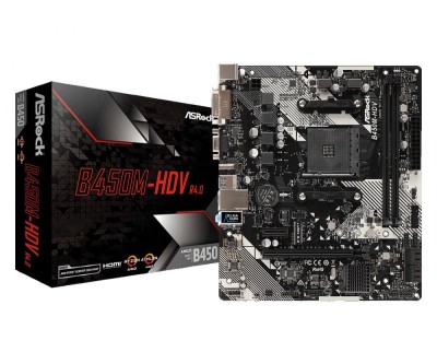 Placa de baza ASRock B450M-HDV R4.0, Socket AM4 foto