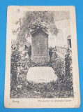 Carte Postala veche anii 1920 - AVRIG - Mormantul lui Gheorghe Lazar, Circulata, Sinaia, Printata