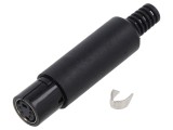 Conector DIN mini mamă 4 pini, drept
