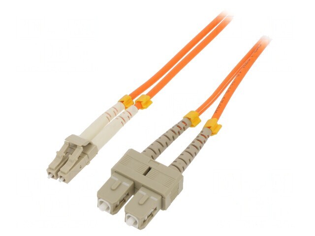 Patch Cord Fibră Optică OM2 LC/UPC-SC/UPC 3m Portocaliu LSZH