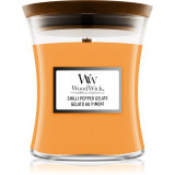 Woodwick Chilli Pepper Gelato lum&acirc;nare parfumată cu fitil din lemn 85 g