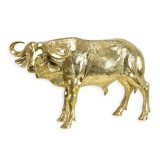 Bivol african-statueta din bronz auriu TBB-134, Animale