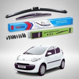 Cumpara ieftin Ștergătoare Citro&euml;n C1 Gen I B0 Hatchback 2005-2014 | Ștergător Față și Spate Flat Premium &ndash; TeamCar&reg;
