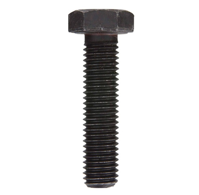 Surub cu cap hexagonal, filetat complet, otel, DIN 933-10.9, oxid negru, M8 x 25 mm