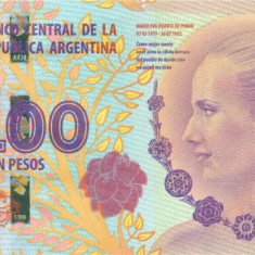 ARGENTINA █ bancnota █ 100 Pesos █ 2012 P-358b █ COMEMORATIV █ UNC necirculata
