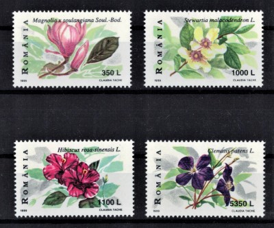 ROMANIA 1999 - Flori / serie completa MNH foto