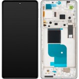 Cumpara ieftin Display cu Touchscreen Motorola Edge 30 Pro, cu Rama, Argintiu (Stardust White), Service Pack 5D68C20277