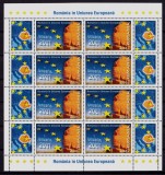 RO 2007 ,LP 1752 a ,&quot;Romania in UE &quot; MNH , minicoala de 8 marci si 8 viniete