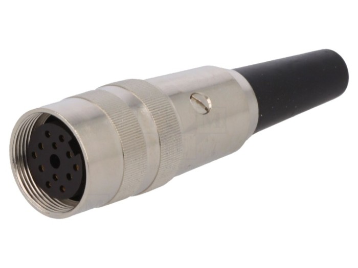 Conector M16 mamă 12 pini, drept