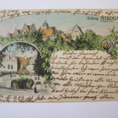Germania-Strehla,carte postala litho circulata 1906